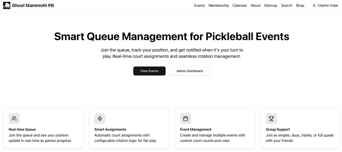 Ghost Mammoth Pickleball